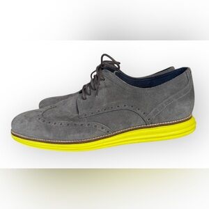 Cole Haan Oxford Mens 10.5 Lunargrand Sneakers Suede Leather Wingtip